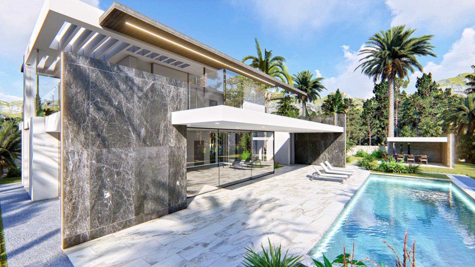 Lyxig modern villa med 5 sovrum i exklusiva Javea: Costa Blanca Levande när den är som bäst!