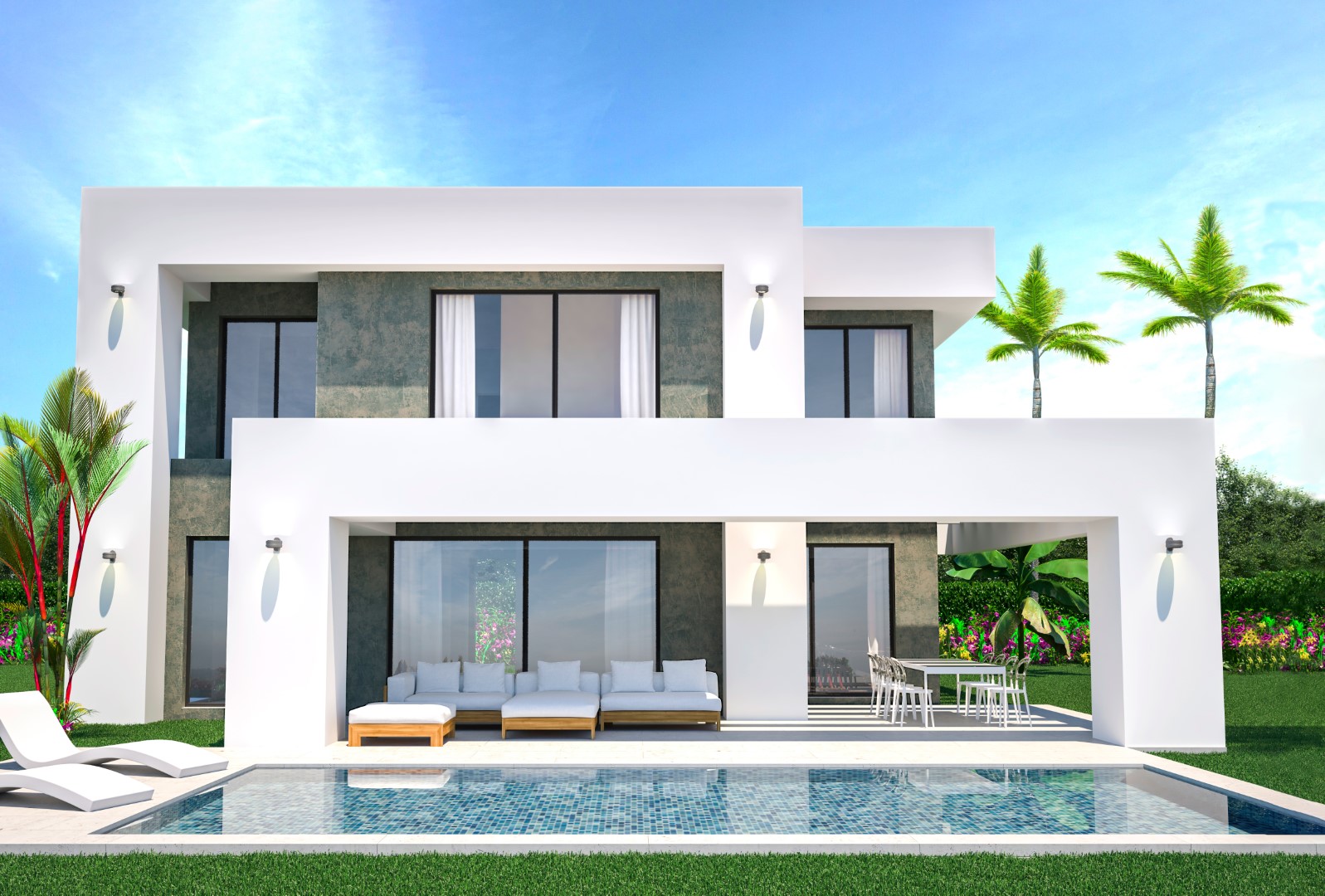 Modern design lyxvilla med 3 sovrum
