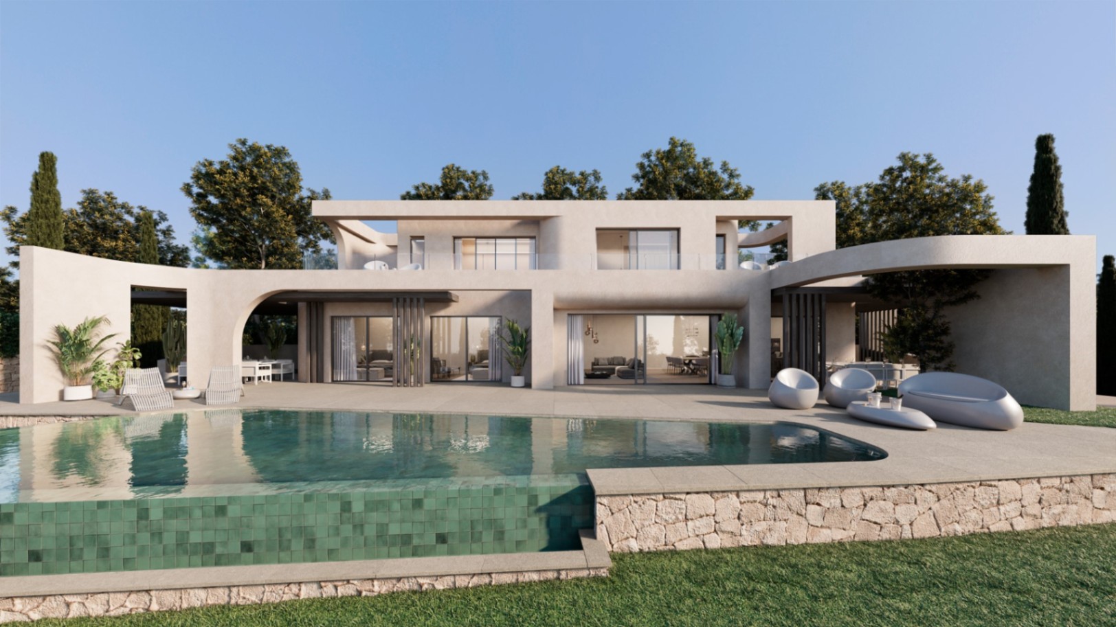 Modern fantastisk modern villa med 4 sovrum och 4 badrum