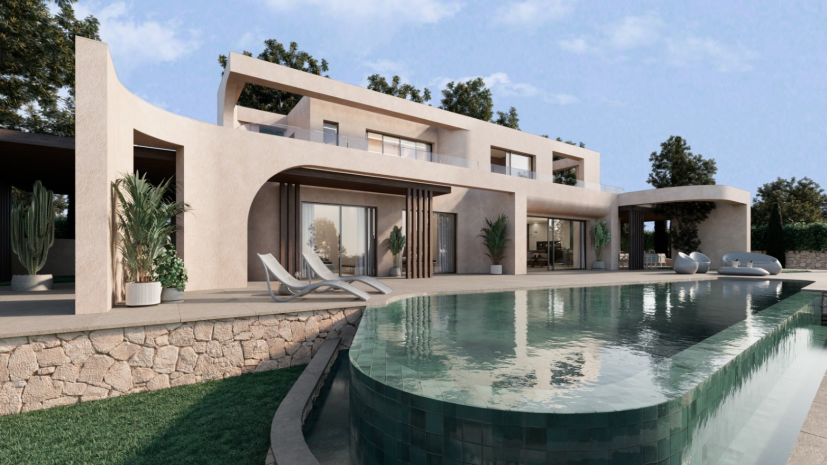 Modern fantastisk modern villa med 4 sovrum och 4 badrum