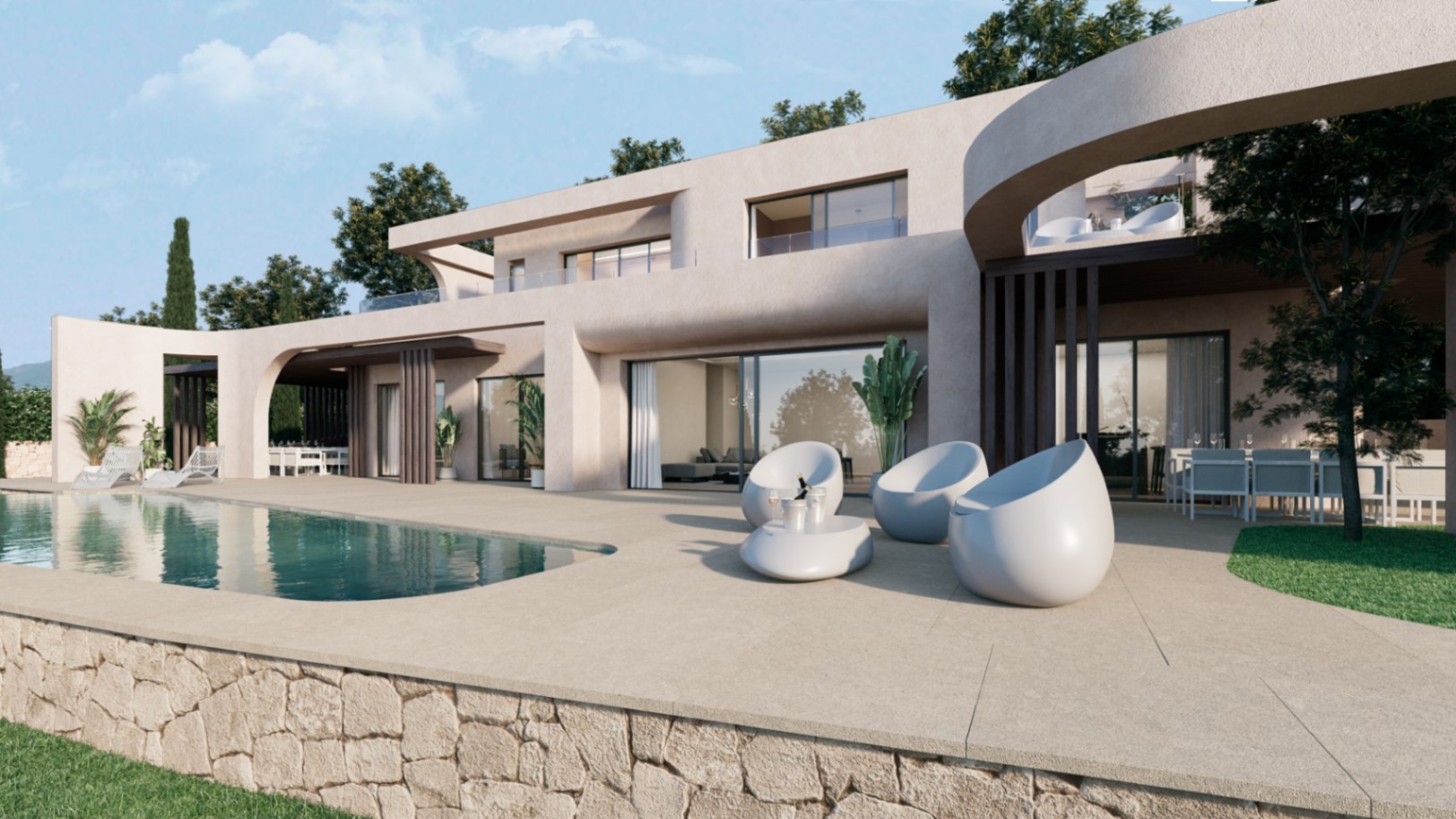Modern fantastisk modern villa med 4 sovrum och 4 badrum