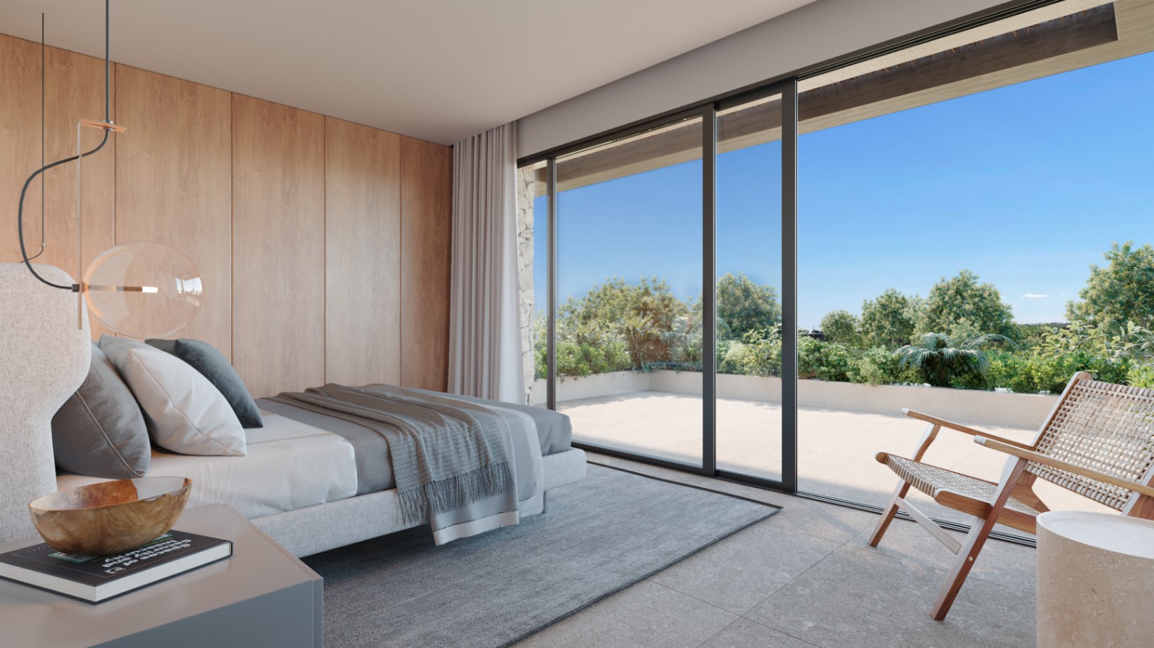 Lyxig modern villa med modern medelhavsstil och eleganta funktioner