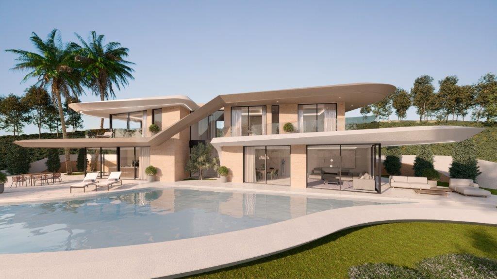 MODERN DESIGNVILLA BARA NÅGRA MINUTER FRÅN STRANDEN