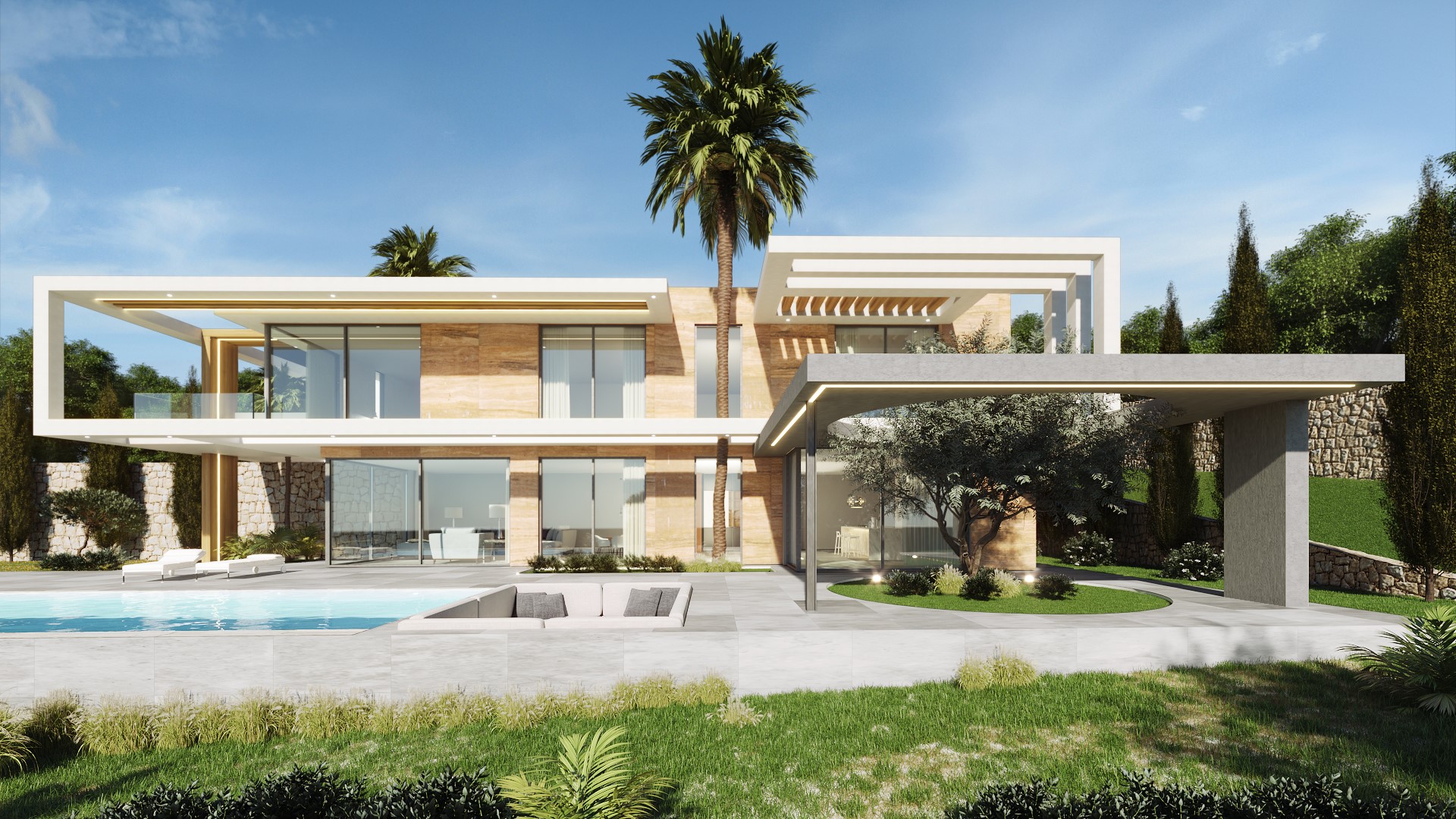 Modern villa med 3 sovrum