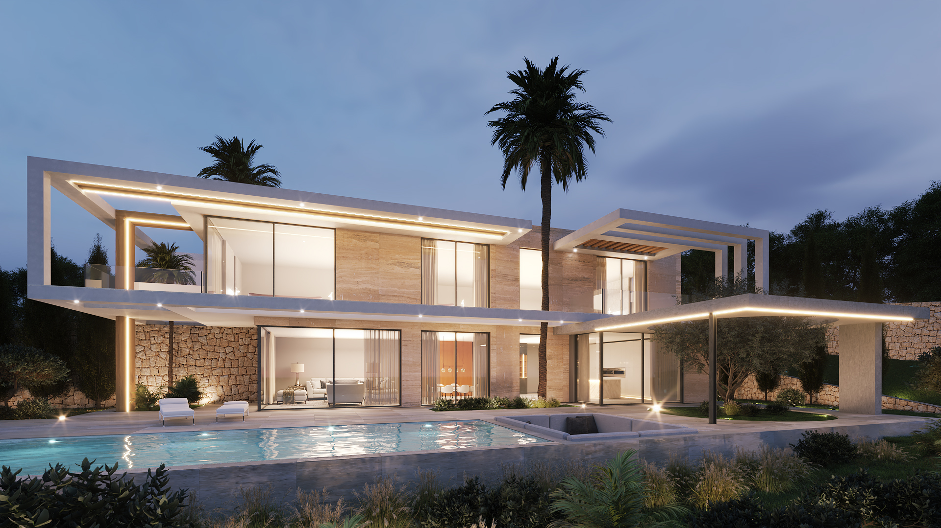 Modern villa med 3 sovrum